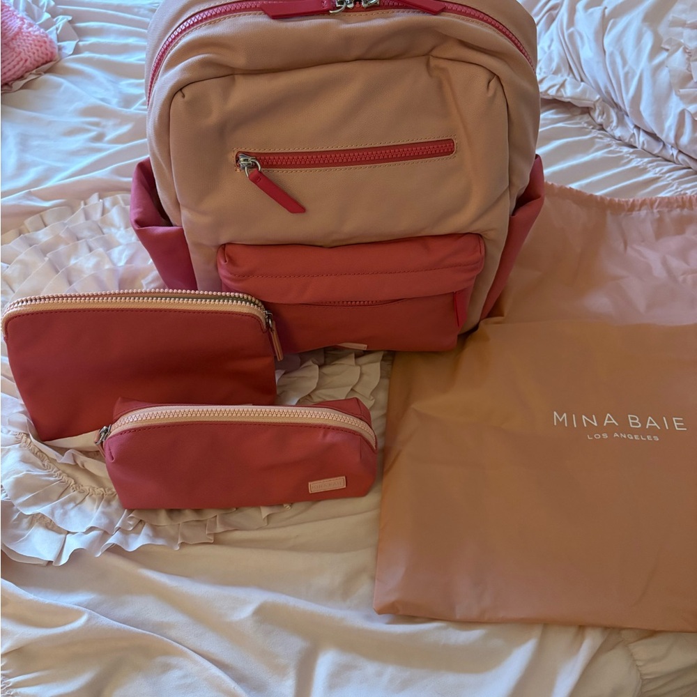 Mina Baie Pink Leo Backpack set